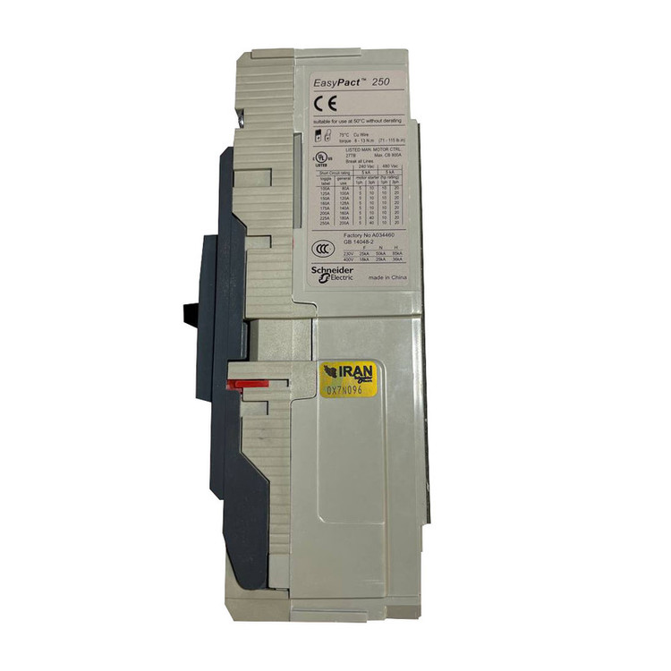 کلید اتوماتیک سه پل 200 آمپر اشنایدر مدل EasyPact EZC250H3200AA FIX